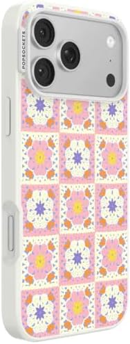 PopSockets iPhone 17 Pro Max Phone Case with MagSafe- Desert Crochet | Magnetic, Wireless Charging, Camera & Drop Protection, Western, Boho, Aesthetic, iPad, Removable, Popper