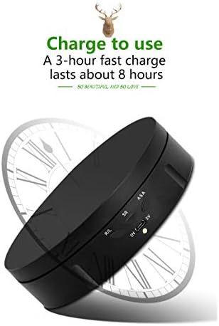 JAYEGT Motorized Rotating Display Stand, 5.74inch /22lbs Load, 360 Degree Electronic Turntable Display Stand for Photography Products Shows , Jewelry, Watch, 3D Models, Cake (Black/Button Control/rechargeable)
