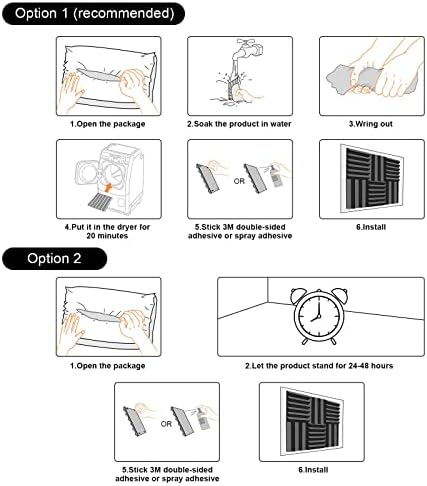JBER 48Pack Sound Proof Foam Panels, Wedges Acoustic Panel, Sound Absorbing