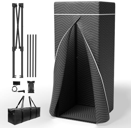 Portable Vocal Booth,Recording Booth Sound Booth for Recording Echo-Free Vocals Complete Home Recording Studio Foldable with Travel Bag for Voiceovers, Podcasts & Music