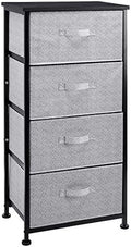 Amazon Basics Fabric 4-Drawer Storage Organizer Unit for Bedroom Closet, Black