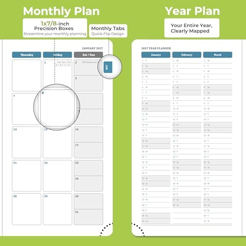 Planner 2026-2027 Daily Daily Weekly and Monthly,6.5"x3.75"