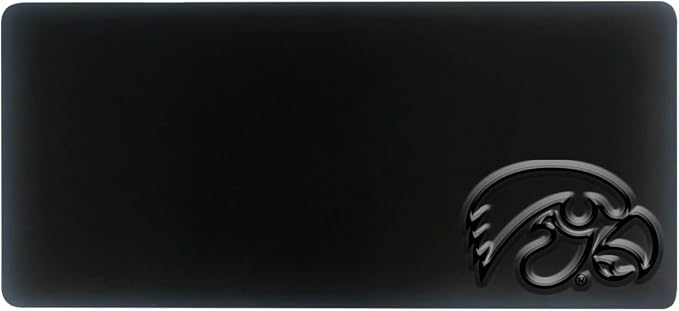 The University of Iowa Alumni Desk Mat, Durable Office Supplies, Non-Slip Base, Responsive Desk Pad with Smooth Surface, Black
