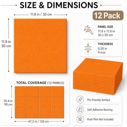 Felt Bulletin Board Tiles, Cork Board Alternative, 48 x 36 in