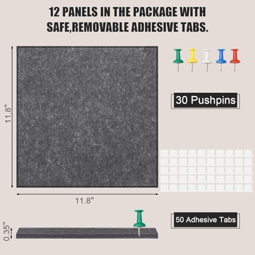 48" x 36" Felt Bulletin Board & Cork Board Alternative, Dark Gray