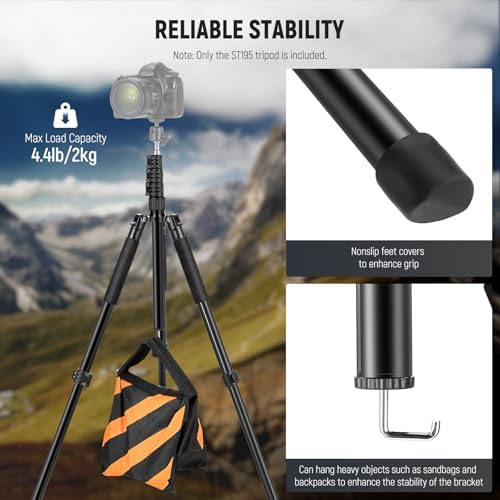 NEEWER Photography Light Stand, 1.5-6.4ft/47-195cm Reversible Aluminum
