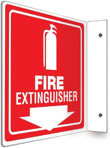 AccuformNMC Fire Extinguisher 90D Projection Sign