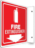 AccuformNMC Fire Extinguisher 90D Projection Sign