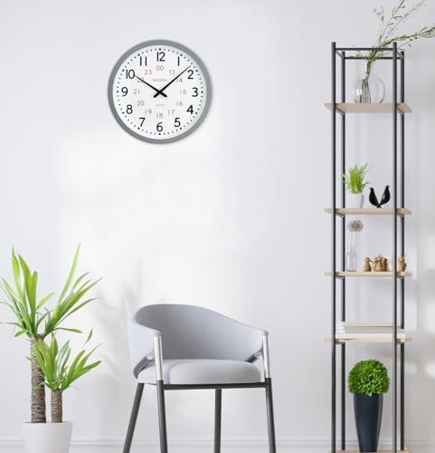 Bulova Atomic Analog Wall Clock Model C5003 Atomic Time 1, Sets Automatically, Quartz Battery