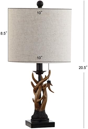 JONATHAN Y Gaston Rustic Faux Antler Resin Table Lamp 20.5", Brown