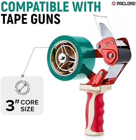 3" x 110 Yards Green Packing Tape, 4 Rolls - 2.0 Mil Carton Sealing Tape