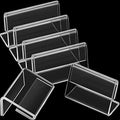 Nezyo Acrylic Sign Holder L Shape Clear Tag Label Display Stand, 70 Pieces