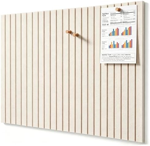 Felt Bulletin Board 36"x24"–6 Pack Cork Boards for Walls, Light Tan
