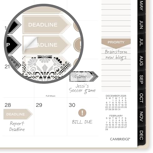Mead Cambridge 2027 Planner, Weekly & Monthly, 5.5" x 8.5", Casablanca (1847-200-27)