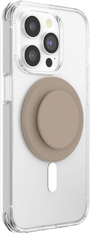 PopSockets Phone Grip for MagSafe, Magnetic Holder- Soft Touch Latte | Removable, For Kindle / Android / iPhone, With Magnet, Brown, Plain, Cream, Beige, Summer Spring
