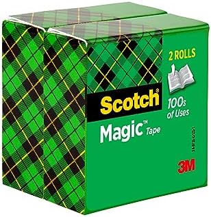 Scotch Magic Tape, 2 Rolls, Numerous Applications, Invisible, Engineered for Repairing, 1/2 x 2592 Inches, Boxed (810-2P12-72) (Pack of 2)