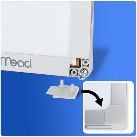 Mead Dry Erase Board 24" x 18" Non-Magnetic Whiteboard For Wall, White/Silver (Z85355)