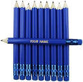 EZPENCILS & GIFTS - Golf Pencils Tipped with Eraser (1/2 a Pencil) - Sea Blue Colored Barrel - FREE-PERSONALIZATION - 2HB Black Lead - Custom Text - Non-Smear Eraser – Package of 70