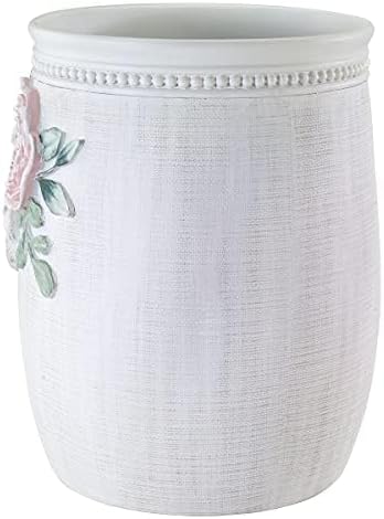 Avanti Linens - Waste Basket, Decorative Trash Can, Guest Bathroom Essentials, Floral Home Decor (Spring Garden Collection)