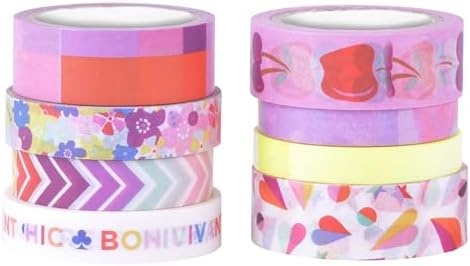 Scotch Expressions Washi Tape, 8 Rolls, Assorted Sizes & Colors