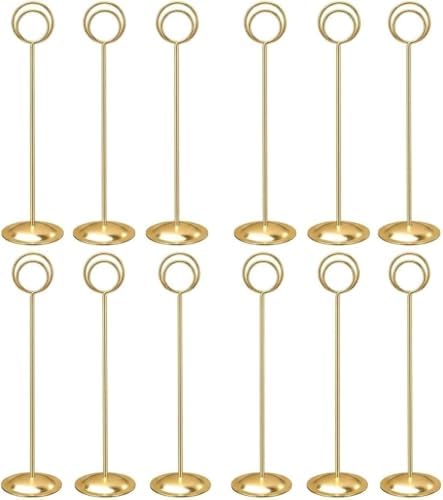 HOHIYA 12 Pack 12" Gold Table Number Holders for Weddings & Events