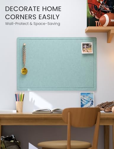 Fluxynara 35.4" x 23.6" Bulletin Board, Aqua Blue