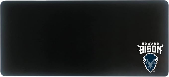 Howard University Classic Cloth Desk Mat, Durable Office Supplies, Non-Slip Base, Responsive Desk Pad with Smooth Cloth Surface, Black