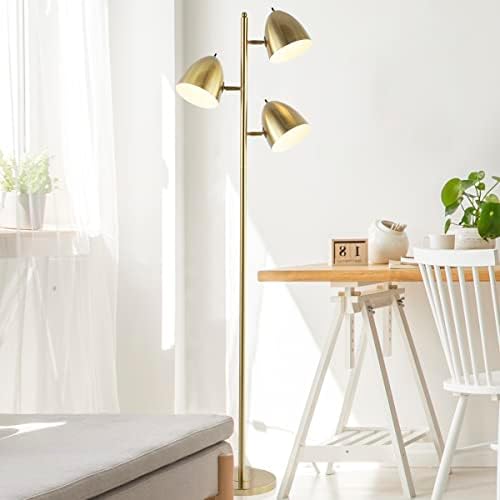 JONATHAN Y Billy 3-Light Contemporary Metal Floor Lamp 66.5", Brass Gold