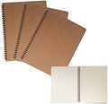 zmybcpack 3 Pack Spiral Blank Journal Notebook, 8 x 10.5 inch Sketchbooks