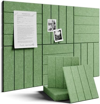 Fluxynara Felt Bulletin Board & Cork Board Alternative, Moss Green