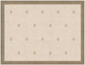 Kate and Laurel Framed Fabric Pinboard 26 x 20, Beige Botanical Block Print Printed Linen Classic Bulletin Board for Use as a Vision Board or Wall Organization, Florence Light Brown Frame