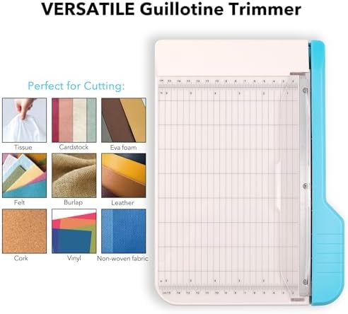 BAOFALI 9 Inch Guillotine Paper Trimmer with Grid Inches and Centimeters Cut Length Guillotine Cutter for Paper Crafts Photos Cardstock, Cardboard, Vinyl, Crafts,Scrapbooking Office