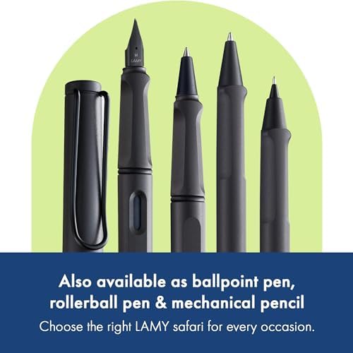 LAMY safari umbra - Fountain Pen with ergonomic grip & polished steel nib in size EF - ideal for any Writing & Calligraphy - including LAMY T 10 blue cartridge - Right-Handed