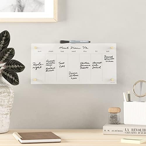 U Brands Dry Erase Calendar Whiteboard, 16” x 16”, Clear Acrylic