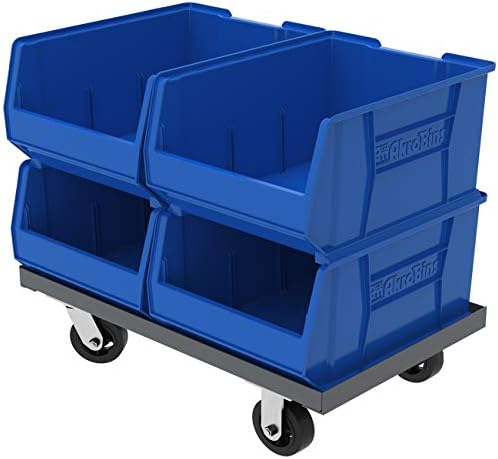 Akro-Mils 30289 Super-Size AkroBins Plastic Storage Bins, Space-Saving Stackable Bins for Garage, Classroom, Warehouse Organization, 24" L x 18" W x 12" H, Blue, 1-Pack