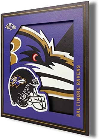 YouTheFan NFL Baltimore Ravens 3D Logo Series Wall Art