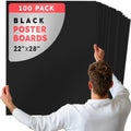 Hygloss Large Poster Board 22x28-100 Count Bulk Pack - 10 Pt. Thickness Black Poster Board Paper for Projects, Presentations, Displays, Signs, Crafts - Blank Posterboard Multipack 22" x 28"