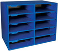 Classroom Keepers Sturdy Cardboard Mailbox, 10-Slot, Blue, 16-5/8"H x 21" W x 12-7/8"D, 1 Unit