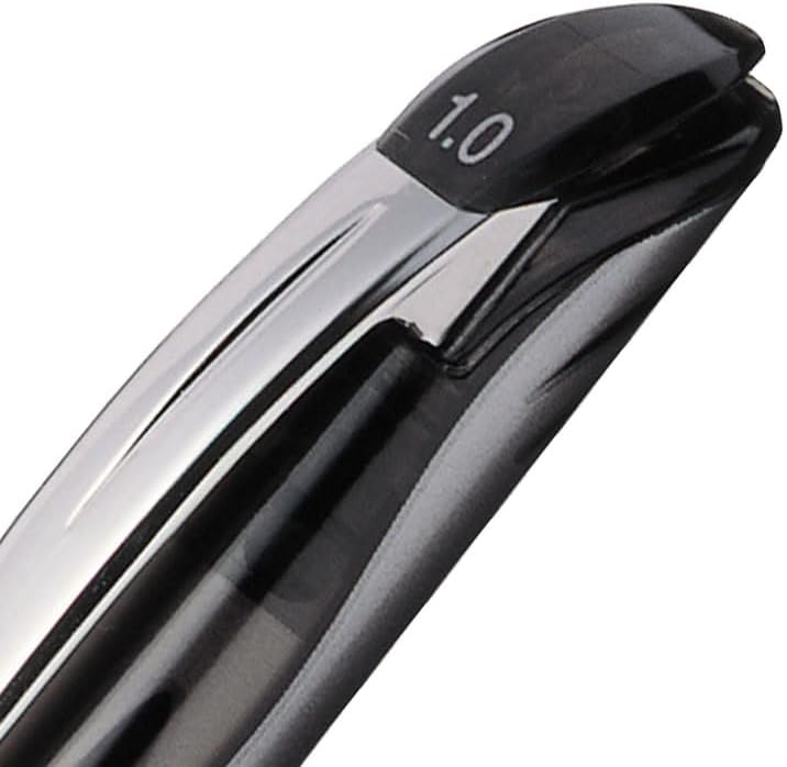 Pentel ENER-GEL Deluxe Liquid Gel Pen, Bold Line, Metal Tip, Black Ink, Box of 12 (BL60-A)