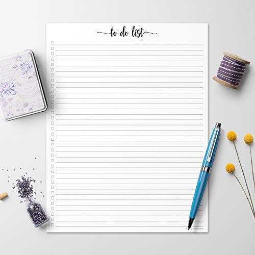 321Done To Do List Notepad, Letter Size 8.5x11, 50 Sheets, College Ruled