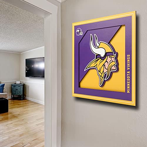 YouTheFan NFL Minnesota Vikings 3D Logo Series Wall Art