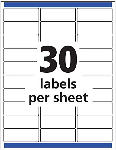 Avery Printable Address Labels with Sure Feed, 1" x 2-5/8", Matte Clear, 300 Blank Mailing Labels (18660) (Pack of 2)