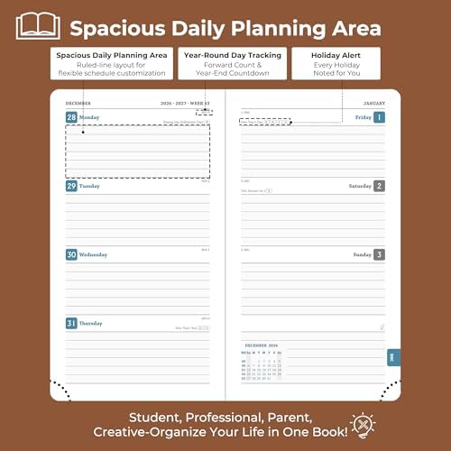 Planner 2026-2027 Daily Daily Weekly and Monthly,6.5"x3.75"