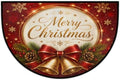 Christmas Half Round Door Mat Welcome Entrance Rug Outdoor Indoor A1