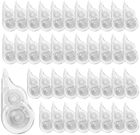40 Pcs Correction Tape, 39.4 Ft, Tear-Resistant, 0.2 in Width