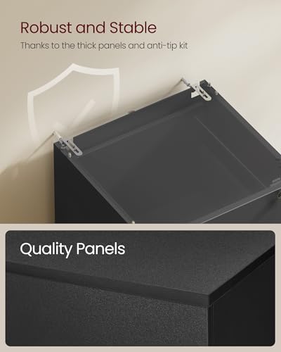 VASAGLE 3 Drawer File Cabinet with Locks, for A4, Letter Sized Documents