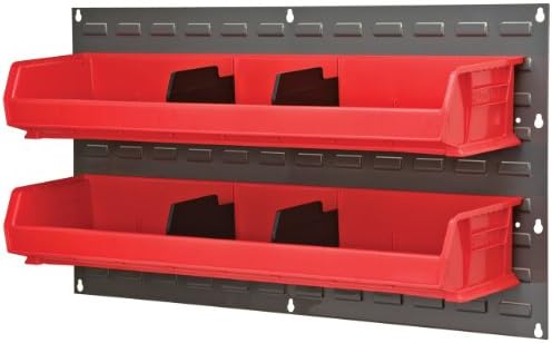 Akro-Mils 30136 Heavy Duty Wall Mount Garage Storage Steel Louvered Panel | Wall Storage Bin Hanging Organizer System for AkroBins, 36-Inch W x 19-Inch H, Grey, Single