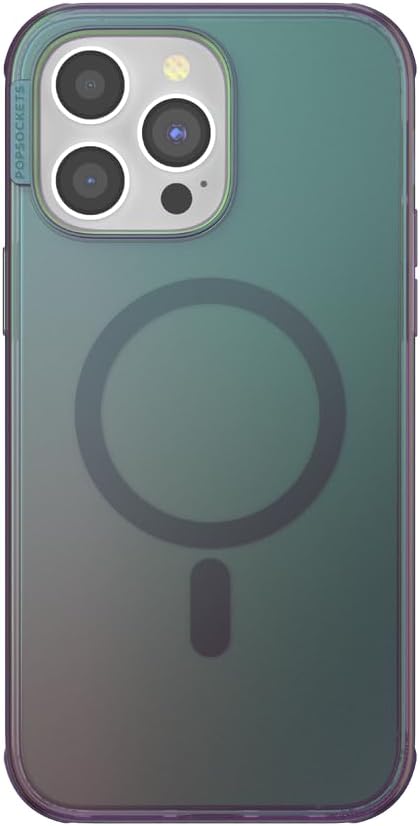 PopSockets iPhone 14 Pro Max Phone Case w/MagSafe- Nightshade | Magnetic, Wireless Charging, Camera & Drop Protection, Green, Teal, Turquoise, iPad, Removable, Popper