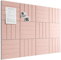 Bumusty 48" x 36" Large Cork Board Alternative, Pink