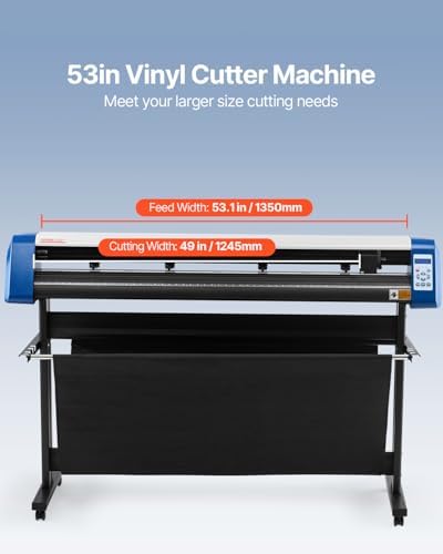 VEVOR Vinyl Cutter Machine 53" Semi-Automatic Vinyl Printer Cutter Machine